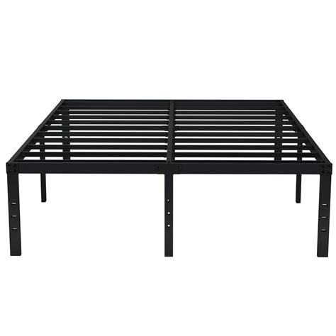 queen metal bed frame no box spring needed|queen bed frame easy assembly.